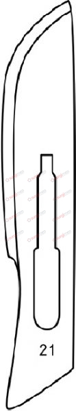 Sterile Scalpel Blades in packages of 100 ea, Fig. 21