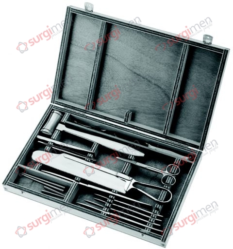 Post mortem set Instruments for autopsy