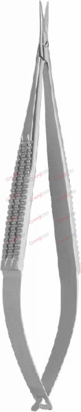 VANNAS Micro Scissors with Flat Spring Type Handles 16 cm, 6¼“ curved