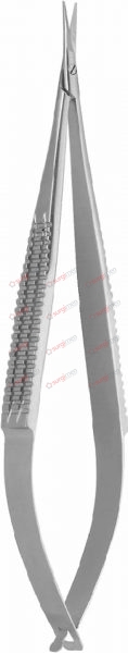 VANNAS Micro Scissors with Flat Spring Type Handles 12 cm, 4¾“ curved