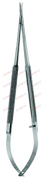 Micro Scissors with Round Spring Type Handles 18 cm, 7“ curved