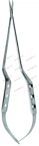 YASARGIL Micro Spring Type Scissors, bayonet-shaped 22,5 cm, 9“ straight