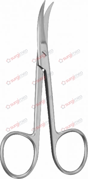 IRIS Delicate Surgical Scissors 9 cm, 3½“ curved on side