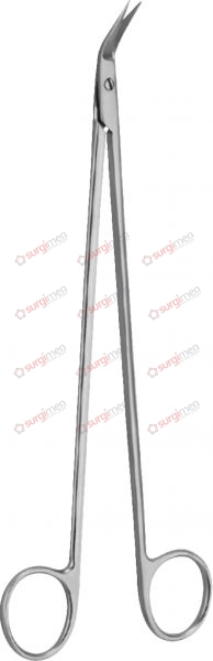 POTTS-SMITH Vascular Scissors 19 cm, 7½“, 25° angled on side, 1 probe-pointed blade