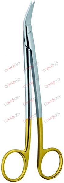 DEAN Gum Scissors with tungsten carbide edges 17 cm, 6¾“, 1 blade serrated