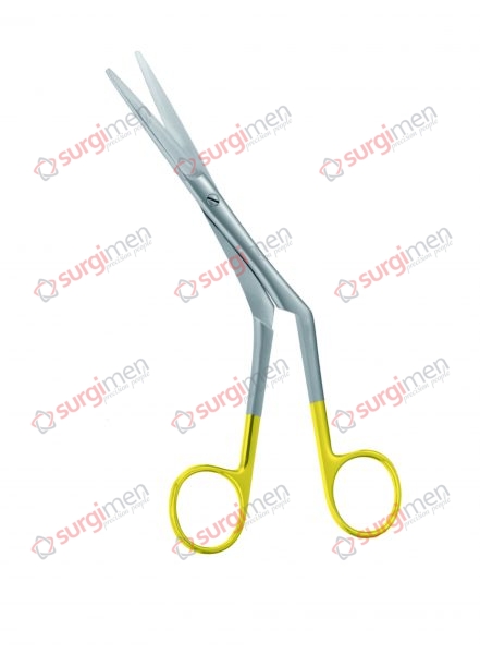 HEYMANN Nasal Scissors with tungsten carbide edges 18,5 cm, 7¼“, 1 blade serrated