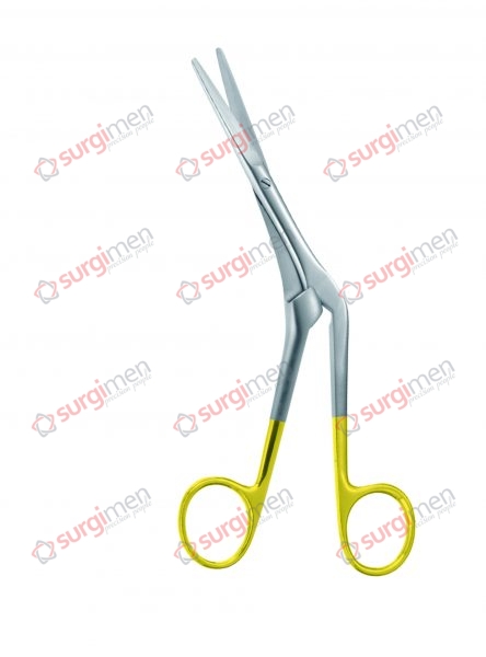 KNIGHT Nasal Scissors with tungsten carbide edges 17,5 cm, 7“, 1 blade serrated