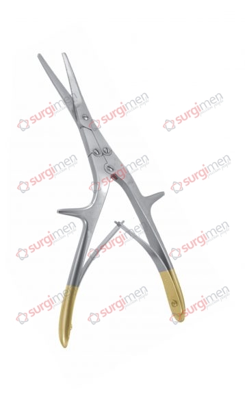 GORNEY Septum scissors, serrated with tungsten carbide edges 21,5 cm, 8½“