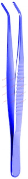 DE BAKEY ATRAUMA Vascular Forceps with non-traumatic serration 20 cm, 8“ 2,7 mm curved made of TITANIUM
