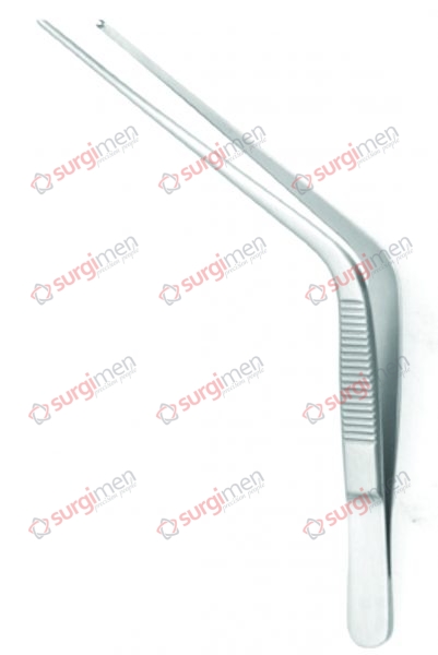 TROELTSCH (WILDE) Ear and Nasal Dressing Forceps, angular 12,5 cm, 5“ 1x2 teeth