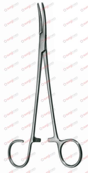 SCHNIDT Haemostatic and Tonsil Forceps 18,5 cm, 7¼“, curved, with 1 open ring