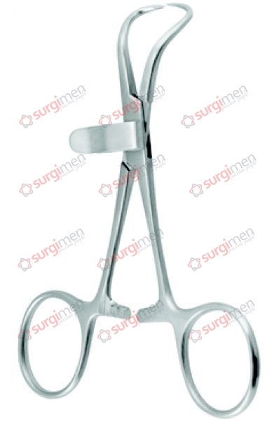 Towel Clamps 11 cm, 4⅜“ with clip for tubing or cable