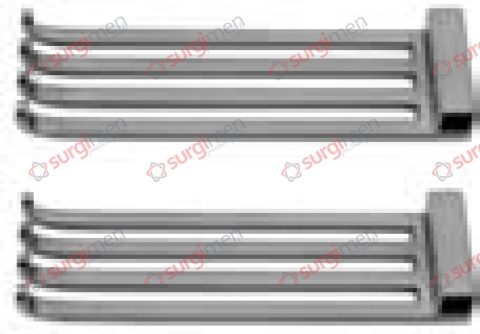 HENLEY Pair lateral valves, blunt, 75 x 23 mm