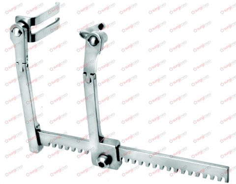 CASPAR Self-retaining retractor with articulated arms and ball snap closure, for laminectomy and hemi-laminectomy, 145 mm complete set