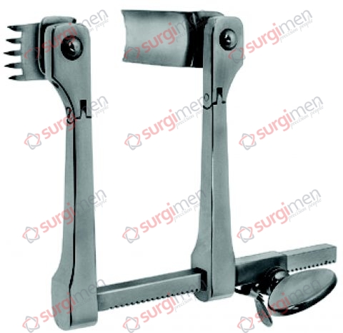 CASPAR Self-retaining retractor with articulated arms and ball snap closure, 90 mm, complete set