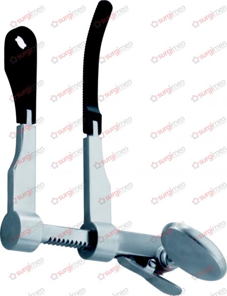 CASPAR Self-retaining retractor with articulated arms and ball snap closure, Surface black-finish, 60 mm, complete set