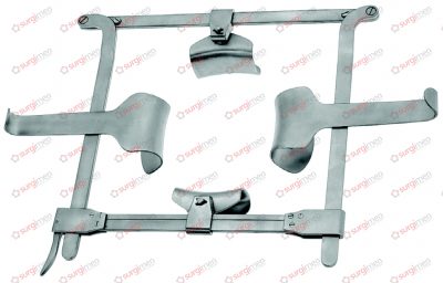 FRANZ Abdominal retractor, Folding frame 220 x 220 mm, complete set