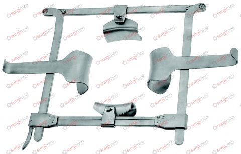 FRANZ Abdominal retractor, Folding frame 220 x 220 mm, complete set