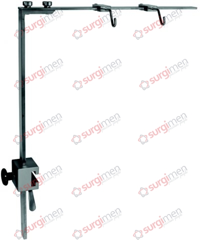 ROCHARD Mounting frame for fastening to the lateral bars 25 x 10 mm of the operating tables