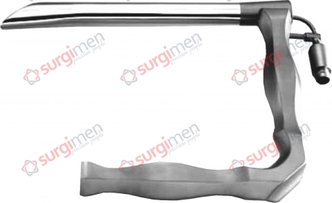 Holinger Operating Laryngoscopes with light carrier, stainless steel For children 170 mm, 13,4 x 17,5 mm