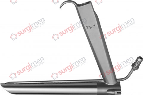 Operating Laryngoscopes with fixed vapor suction tube for adults FIG. 3 I Ø 12 mm, 182 mm