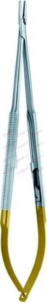 VASCULAR Micro Needle Holders with tungsten carbide inserts 0,2 mm (A) 18 cm, 7