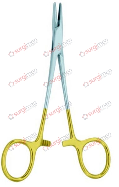 HALSEY Needle Holders with tungsten carbide inserts 0,4 mm (A) 13 cm, 5⅛“