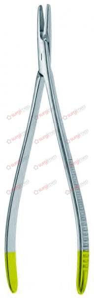 LANGENBECK Needle Holders with tungsten carbide inserts 0,5 mm (A) 18,5 cm, 7¼“