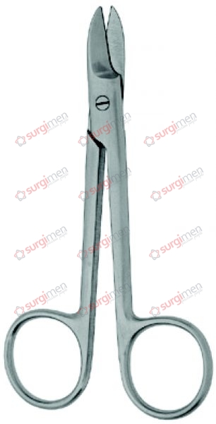 BEEBEE Wire Cutting Scissors for soft wire up to diam.0,4 mm, for hard wire up to diam.0,3 mm, 1 blade serrated 10,5 cm, 4⅛“