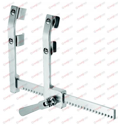 MORSE Sternotomy Spreaders with moveable double blades for children  A=15mm, B=21mm, C=165mm