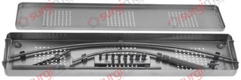 Tunneling set, consisting of: 24-188-01 2 Universal handles 24-188-02 1 Tunneling shaft, curved, 225 mm 24-188-03 1 Tunneling shaft, straight, 225 mm 24-188-04 1 Tunneling shaft, curved, 540 mm 24-188-05 2 Bullet tips, ø 5 mm 24-188-06 2 Bullet tips, ø 6