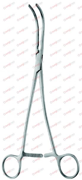 DE BAKEY-BAHNSON ATRAUMA Aorta-Aneurysma Clamps with Toothing DE BAKEY for temporary occlusion of the arteria iliaca 26,5 cm 10½“