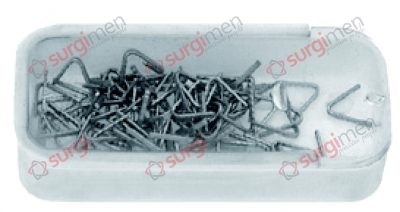 MC KENZIE Silver brain clips in plastic vial, comprising 100 pieces