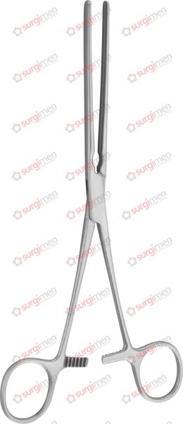 DOYEN Intestinal Clamp Forceps with non-traumatic serration soft elastic 23 cm, 9“