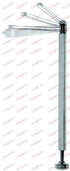 DE MARTEL-WOLFSON Clamp holder, long 22,5 cm, 9“