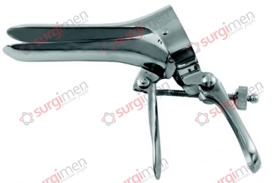 CUSCO Vaginal specula with lateral fixation screw, tilt-down handle 75 x 32 mm (AxB)
