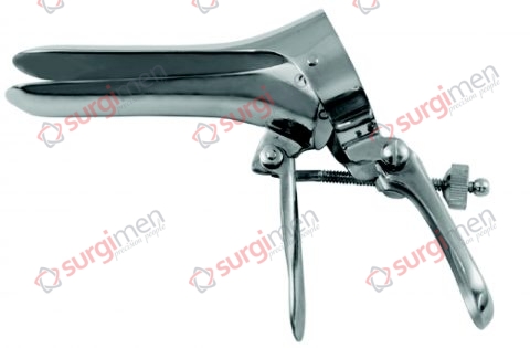 CUSCO Vaginal specula with lateral fixation screw, tilt-down handle 75 x 32 mm (AxB)