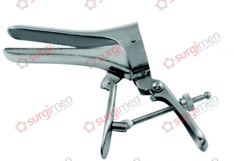 CUSCO Vaginal speculum for virgins with central fixation screw, tilt-down handle 75 x 17 mm (AxB)