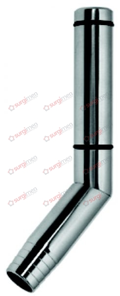 Coupling piece for the connection of aspirating curettes 32-820-06 - 32-820-14 to flexible tube having an interior diameter of 11 mm