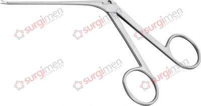 BELUCCI Micro Ear Scissors curved to left, sharp/sharp 4.0 mm x 0.8 mm 8 cm, 3⅛“