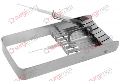 Sterilizing rack for 8 micro instruments 190 x 96 x 30 mm