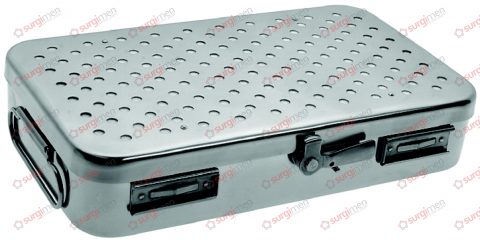 Sterilizing and storing cases, lid perforated/bottom perforated 300 x 200 x 50 mm
