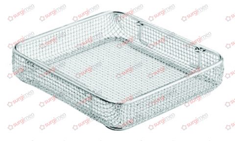 Sterilizing tray of wire mesh, for container 300 mm long 240 x 240 x 60 mm
