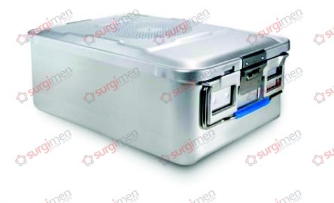 Containers Lid perforated - Bottom non perforated 465 x 280 x 150 mm Colour of Lid silver