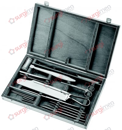 Post mortem set Instruments for autopsy