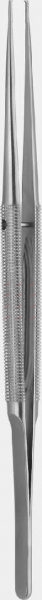 Micro Suture Tying Forceps with Round Handles 12 cm, 4¾“ straight with specially coated tying platforms