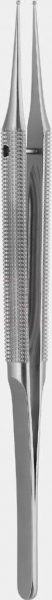 Micro Grasping Forceps with Round Handles 15 cm, 6“ 1,0 mm with specially coated jaws