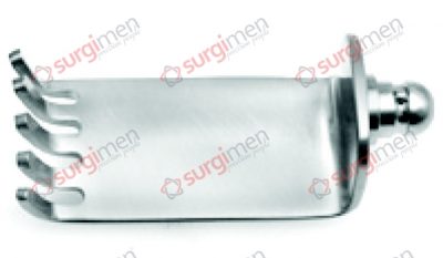 CASPAR Medial valves with ball snap closure, for self-retaining Self-Retaining Retractors 45 x 23 mm