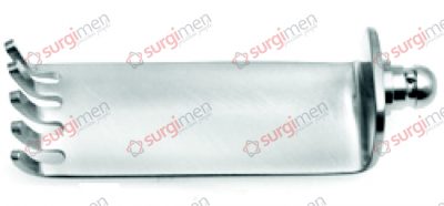 CASPAR Medial valves with ball snap closure, for self-retaining Self-Retaining Retractors 60 x 23 mm