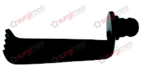 CASPAR Lateral valves with ball snap closure, for self-retaining Self-Retaining Retractors, Surface black-finish 46 x 13 mm